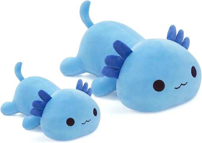 Axolotl Plush Toy, Cute Blue Axolotl Plush Pillow for Kids, 20’’ Kawaii Stuffed Animal Salamander Soft Plushies for Girls Girlfriend