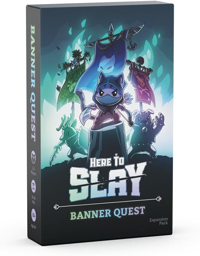 Unstable Games Here to Slay Banner Quest Expansion Pack - Fantasy Adventure Strategy Game for 2-6 Players, Ages 10 and Up - Family Game Night Card Game from the Creators of Unstable Unicorns