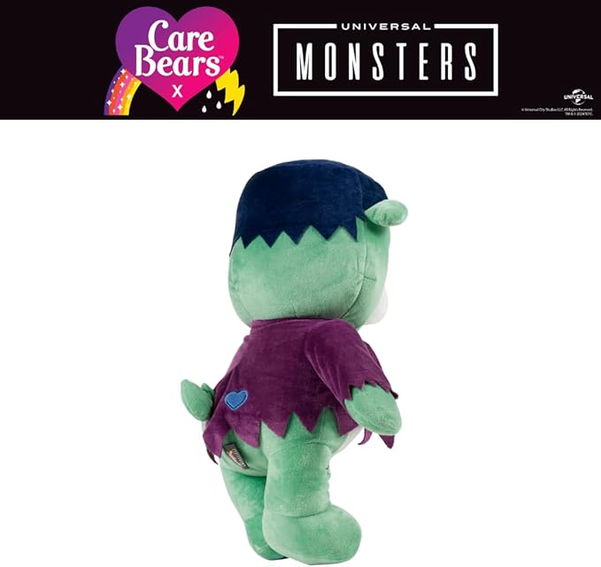Care Bears x Universal Monsters Grumpy Bear Frankenstein Monsters Halloween Bedding Super Soft Cozy Decorative Cuddle Pillow, (Officially Licensed Product) By Franco Collectibles