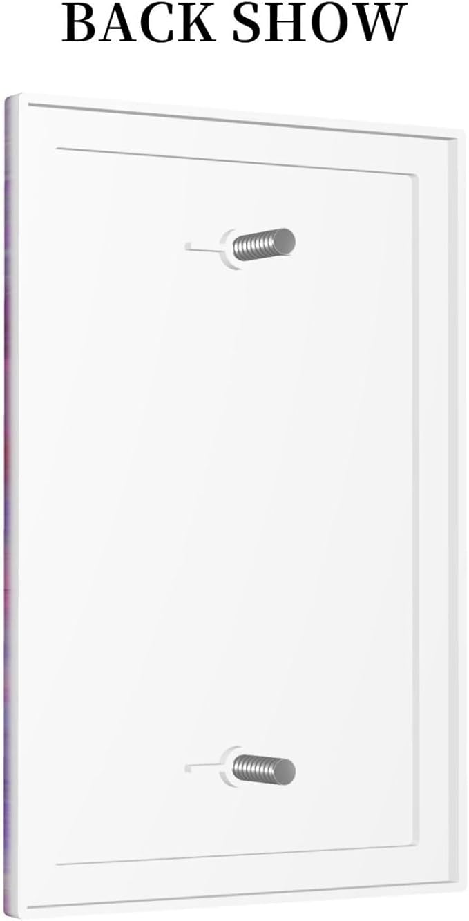 Liquid Marble Modern Abstract Texture Abstract Purple Paint Wall Art Light Switch Cover Plate 1 Gang Electrical Wall Plates Faceplate Decorative Switch Plate No Device Blank for Office Living Room