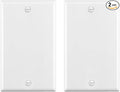 No Device Blank Wallplate,Standard Size 1-Gang 4.50" x 2.76",Smooth Face,Unbreakable Polycarbonate Thermoplastic,UL Listed,2-Pack