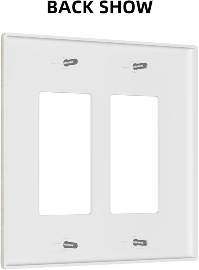 Outlet Covers Creamy Beige Marble Abstract Minimalism 2 Gang Double Rocker Light Switch Cover Plate Decorative Wall Plate GFCI Socket Cover Electrical Switch Plate Covers for Bathroom Home