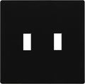 ENERLITES Screwless Double Toggle Switch Wall Plate, Child Safe Dual Light Switch Cover, Standard Size 2-Gang 4.68" x 4.73", Unbreakable Polycarbonate Thermoplastic, UL Listed, SI8812-BK, Glossy Black