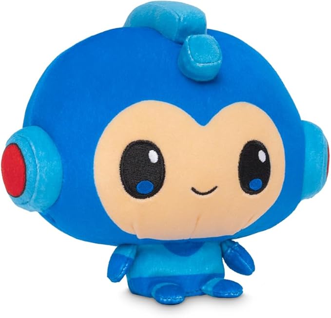 TeeTurtle Cloudheads Mega Man Plush - 5-Inch Official Capcom Stuffed Animal with Embroidered Details - Soft Cuddly Plush Toys for Kids, Teens, and Adults