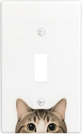 Cat Single Toggle Wall Plate Decorative 1 Gang Light Switch Covers Electrical Switchplate Home Decorate Faceplat for Bathroom Bedroom Kitchen Room 4.5 x 2.76 Inch