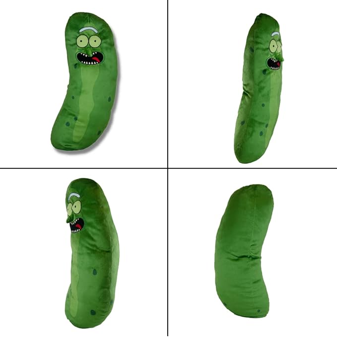 Pickle Rick And Morty Adult Swim Super Soft Plush Cuddle Pillow Buddy, (100% Officially Licensed Product) By Franco Collectibles