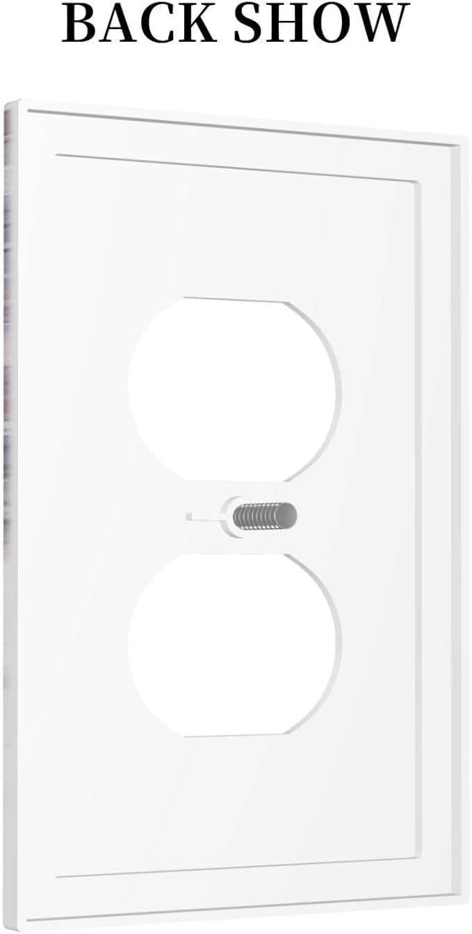 Hazy Leaves Ivy Nature Plants Eucalyptus Leave Outlet Covers 1 Gang Duplex Light Switch Cover Decorative Switch Plates Electrical Receptacle Faceplate Wall Plate for Bedroom Home Decor