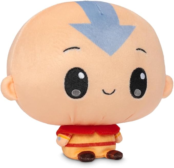 TeeTurtle Cloudheads Aang Plush - 5-Inch Official Avatar the Last Airbender Stuffed Animal with Embroidered Details - Soft Cuddly Plush Toys for Kids, Teens, and Adults