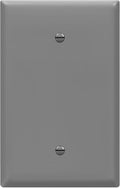 ENERLITES Blank Device Wall Plate, Jumbo Blank Cover, Gloss Finish, Oversized 1-Gang 5.5" x 3.5", Polycarbonate Thermoplastic, 8801O-GY, Gray