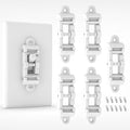 Child Proof Light Switch Cover Guard 5Pack - Unbreakable Toggle Switch Protector for Kids Safety, Smart Home & Security, 24/7 Protection,White
