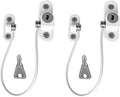 Child Safety Locks Window Door Cable Ventilator Kid Lock Baby Security Locking Keyed Opening Restrictor For Baby Protection Prevent Children Falling Window Lock (2PC White)