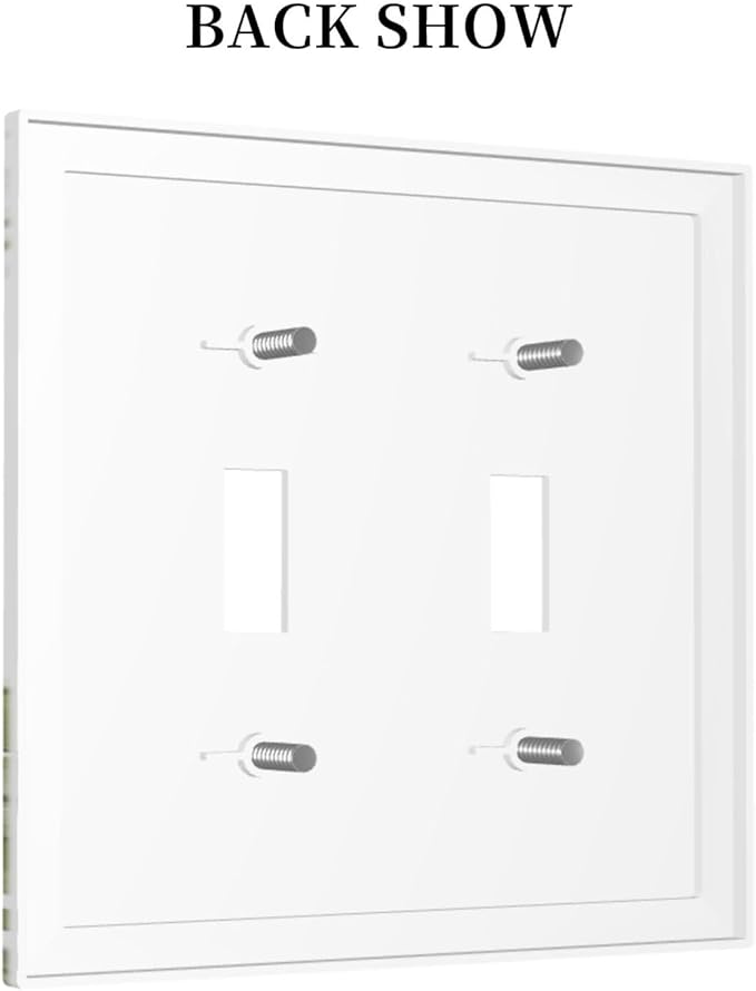 Green Eucalyptus Plant Leaves Vine Decorative Switch Plates 2 Gang Double Toggle Outlet Light Switch Cover Wall Plate Electrical Faceplate for Bed Room Living Room Decor