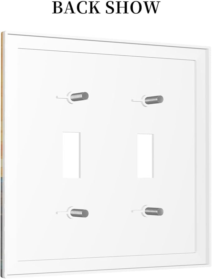 Abstract Sunflower Graffiti Floral Paint Art Flower Decorative Switch Plates 2 Gang Double Toggle Wall Plate Electrical Faceplate Outlet Light Switch Cover for Bedroom Living Room Decor