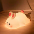 Rytinazzz Big Face Rabbit Night Light, 3-Level Pat Control & Cute Squishy Lamp for Kids Room, USB Rechargeable with Timer, Mothers Day Gifts