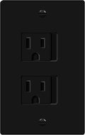 ENERLITES Child Proof Outlet Cover, Self-Closing, Fits Both Duplex and Decorator Outlet, Safety Design, Tamper-Resistant Socket Plug for Receptacle, Size 4.68" x 2.93", 8800-TR, Black