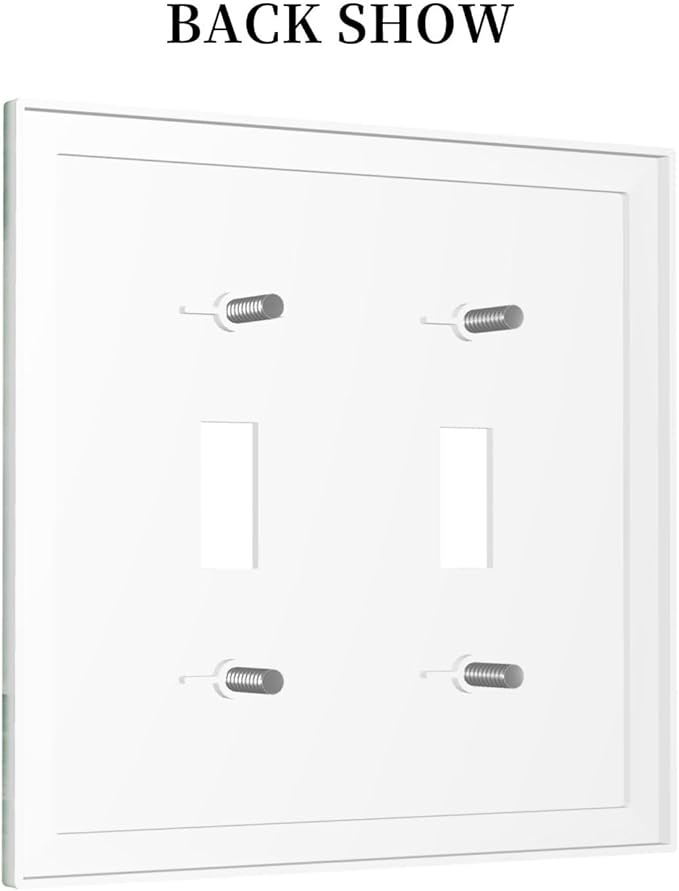 Outlet Covers Green Marble Luxury Abstract 1 Gang Duplex Light Switch Cover Plate Decorative Wall Plates Electrical Switchplate Receptacle for Bathroom Bedroom Decor（2 Pack）