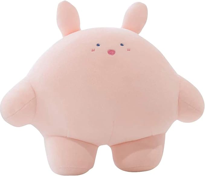 REFAHB 9" Soft Plush Rabbit Toy - Cylindrical Body Pillow for Kids, Cute Stuffed Animal for Bedding & Nap Time