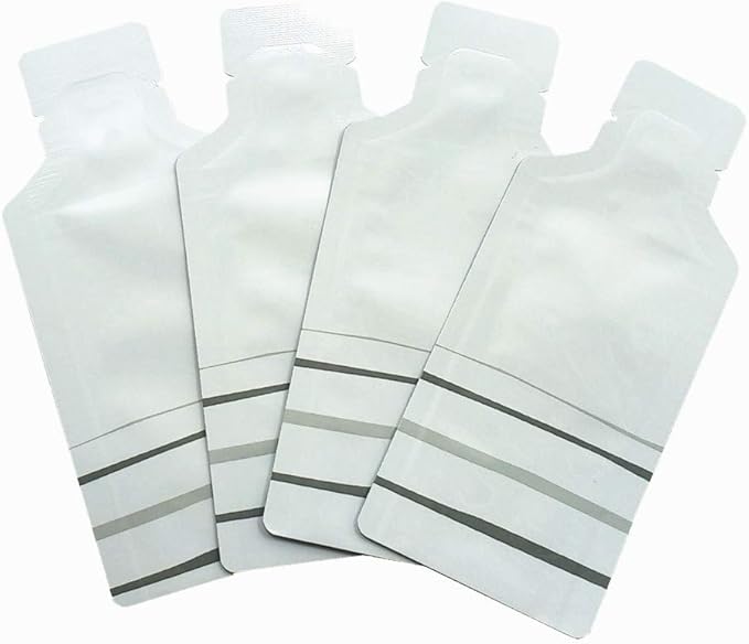 100 Pack 2.95x5.1 inch Heat Seal Sample Mylar Packets for Portable Travel Formula Toiletries Empty Disposable Liquid Shampoo Pouch Single Serving Coffee Powder Condiments Food Storage (White)