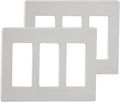 Wall Plates Screwless Design Outlet Covers Child Proof Safety Switch Plate Covers Easy Clean & Install Cover Plates Pack of 2 White