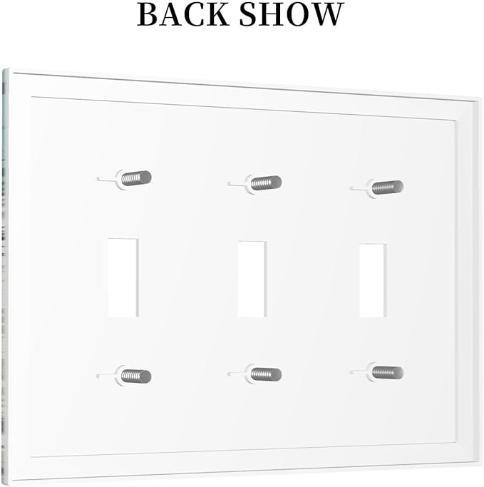 Sea Turtle Octopus Ocean Underwater Animal 3 Gang Light Switch Covers Decorative Unique Triple Toggle Wall Plate Electrical Faceplate Switchplate for Kitchen Bathroom Bedroom Home Decor