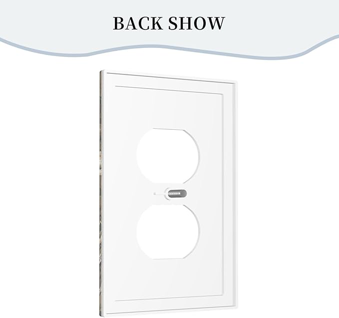 Decorative Outlet Covers Rustic Wood Butterflies Flowers Botanical 1 Gang Duplex Light Switch Cover Plate Electrical Switch plates Wall Plates Receptacle Covers for Farmhouse Cabin Decor