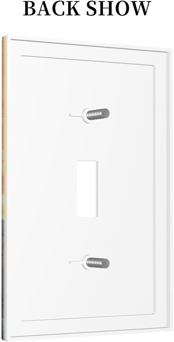 Abstract Sunflower Graffiti Floral Paint Art Flower Decorative Light Switch Cover 1 Gang Single Toggle Device Electrical Faceplate Switchplates Decorator Outlet Wall Plate for Bedroom Living Room