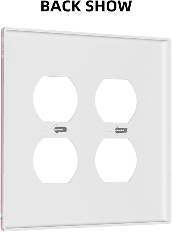 Decorative Outlet Covers Sparkling Diamonds Pink Silver Glitter Drops 2 Gang Wall Plate Cover Double Duplex Receptacle Two Switch Light Switch Cover Plate Jumbo Dual Face Plate