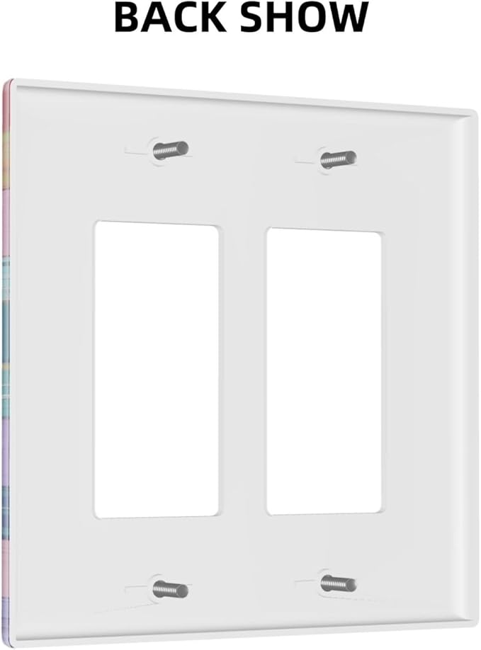Sunrise Double Rocker Wall Plate Decorative 2 Gang Light Switch Covers Electrical Switchplate Home Decorate Faceplat for Bathroom Bedroom Kitchen Room 4.5 x 4.5 Inch
