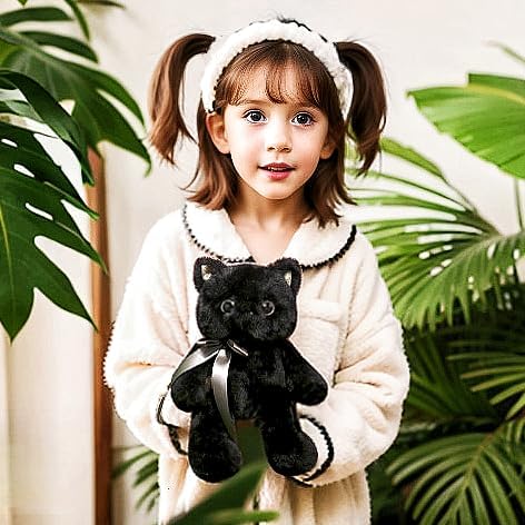 uoozii Warmable Cat Stuffed Animal - Microwavable 12" | 2 Pounds Unscented Weighted Stuffed Animals Non-Shedding Cat Plush Coolable & Heatable Warm Gifts for Kids & Adults
