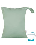babygoal Wet Bag for Swimsuits, Waterproof Bag for Travel, Food Storage, Stroller, Daycare, Baby Diapers, Yoga, Beach, Pool, Wet Clothes-Bean Green