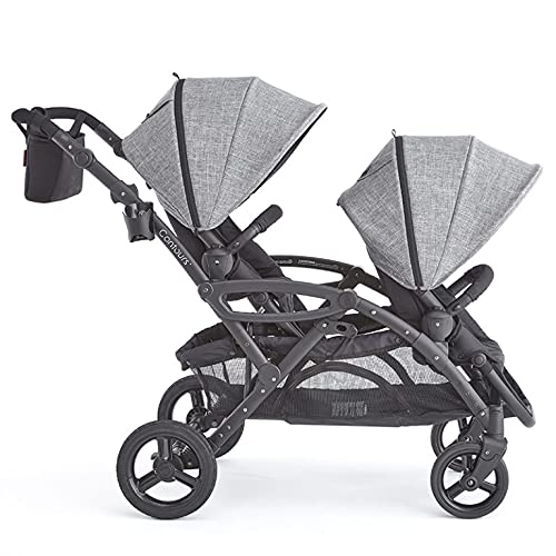 Contours Baby Stroller Organizer, Adjustable Parent Organizer Accessory - Cup Holder and Storage - Compatible with Select Wagons - Black