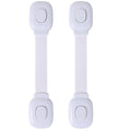 Fursafe&Q Baby Cabinet Locks, Child Safety Cabinet Proofing -Child Safety Strap Locks Adhesive Drawer Fridge Ovens Door Toilet Latches No Drill Multi-Purpose for Furniture Kitchen Lock (White, 2Pack)
