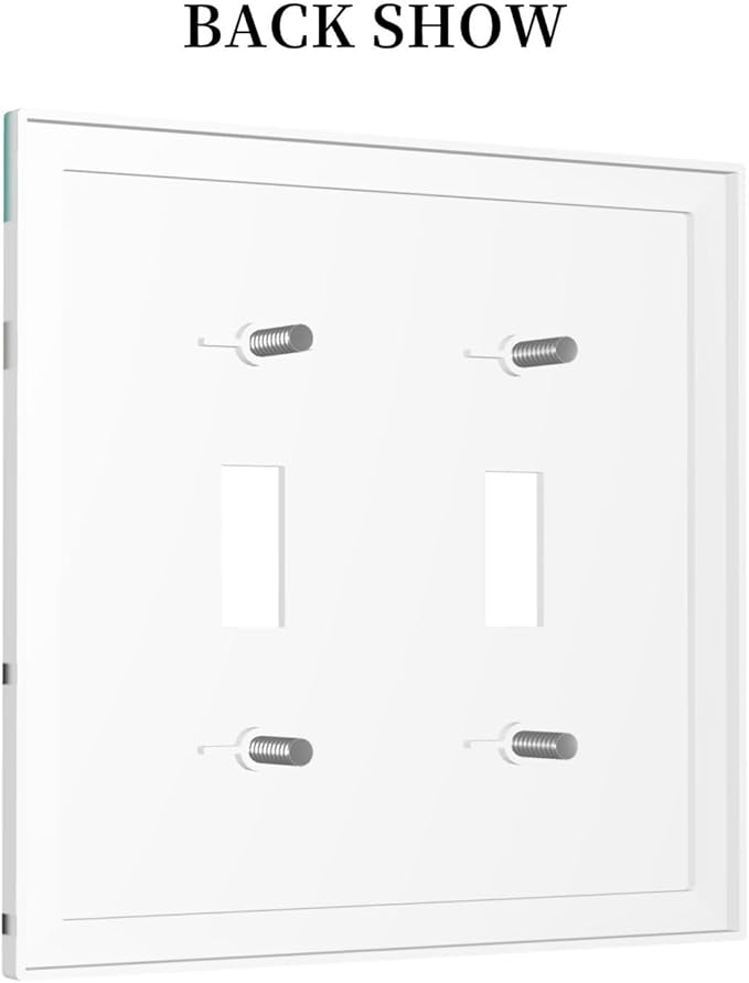 Geometric Turquoise Black Gray Modern Abstract Boho Decorative Switch Plates 2 Gang Double Toggle Outlet Light Switch Cover Wall Plate Electrical Faceplate for Office Nursery Decor