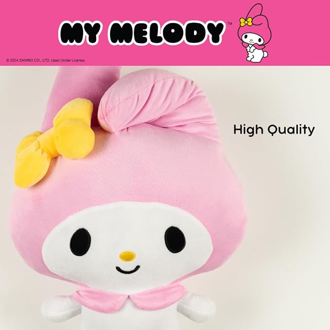 My Melody Sanrio Bedding Super Soft Plush Decorative Throw Cuddle Pillow, (Officially Licensed Product) By Franco Collectibles