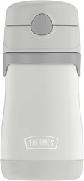 THERMOS BABY 10 ounce Stainless Steel Vacuum Insulated Straw Bottle, Gray