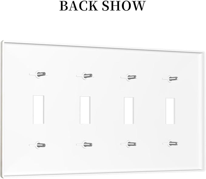 Decorative Art Light Switch Covers Tulips In Vase Quad Toggle 4 Gang Wall Plate Switch plate Electrical Faceplate for Home Decor