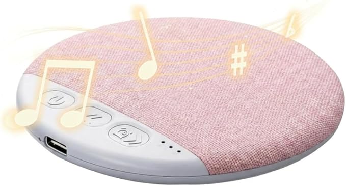 Ultra-Thin Bluetooth Pillow Speaker,Mini Portable Under Pillow Speaker with White Noise Timer Wireless Sleep Aid,Bone Conduction Sound Design for Side Sleepers,Private Stereo Sound for Adult&Kid,Pink