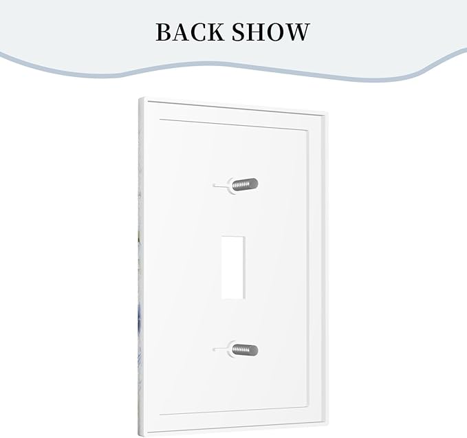 Light Switch Cover Plate Lavender Watercolor Wildflowers Colorful floral 1 Gang Single Toggle Decorative Switch Plates Wall Plates Electrical Faceplate for Bathroom Bedroom Decor