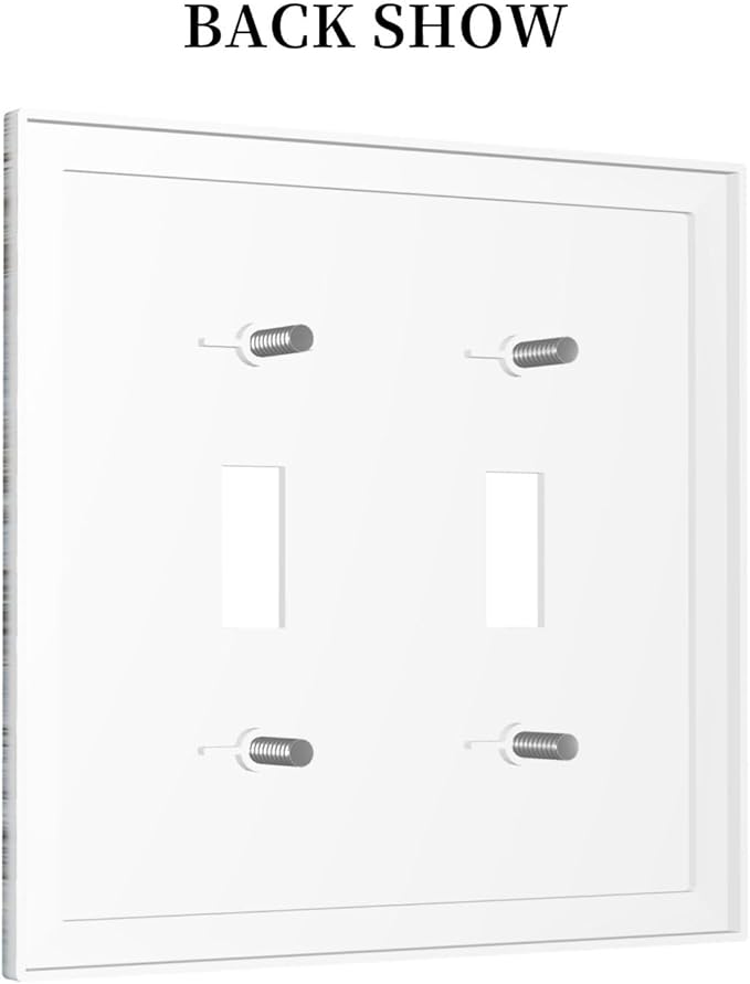 Rustic Western Barn Door Vintage Windmill Decorative Switch Plates 2 Gang Double Toggle Outlet Light Switch Cover Wall Plate Electrical Faceplate for Farmhouse Home Decor