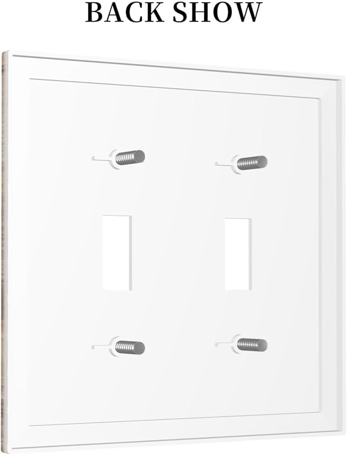 Decorative Switch Plates Shabby Old Aged Rusty Antique Brass Metal 2 Gang Double Toggle Outlet Light Switch Cover Wall Plate Electrical Faceplate For Farmhouse Cabin Decor