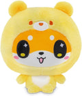 TeeTurtle Cloudheads Mochi The Shiba Inu Dog Plush - 5-Inch Pineapple Cake Scented Teddy Berries Stuffed Animal with Embroidered Details - Soft Cuddly Plush Toys for Kids, Teens, and Adults