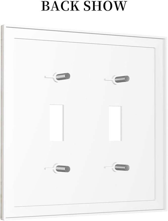 Light Switch Cover Plate Creamy Beige Marble Abstract Minimalism 2 Gang Double Switch Plate Covers Toggle Wallplate Decorative Outlet Covers Electrical Switchplate for Bathroom Home Decor