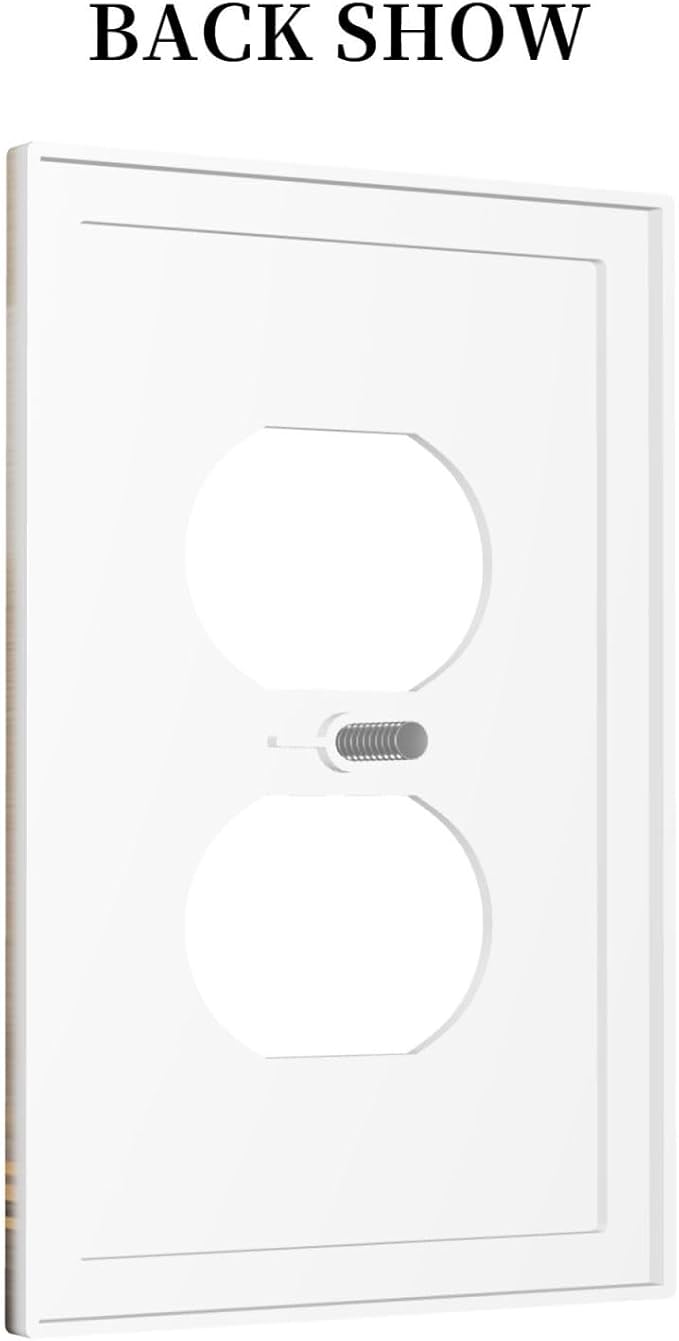 Boho Minimalist Vintage Wildflowers Plant Floral Art Watercolor Outlet Covers 1 Gang Duplex Electrical Receptacle Faceplate Light Switch Cover Wall Plate Decorative Switch Plates for Bedroom