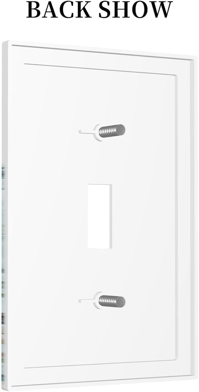 Sea Turtles Sea Coral Seaweed Ocean Jellyfish Decorative Light Switch Cover 1 Gang Single Toggle Device Electrical Faceplate Switchplates Decorator Outlet Wall Plate for Kids Room Bathroom Decor