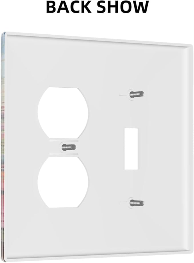 Colorful Wildflowers Painting Floral Flower Wallplates 1 Toggle 1 Duplex Switch Plate Electrical GFCI Faceplate Decorative Light Switch Covers for Bedroom Living Room Decor
