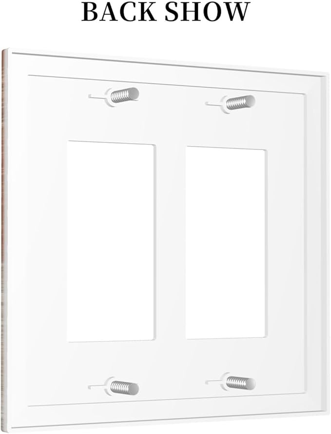 Orange Grey Abstract Art Oil Painting Decorative Outlet Covers 2 Gang Double Gfci Rocker Electrical Wall Panels Light Switch Cover Plate For Home Farmhouse Decor