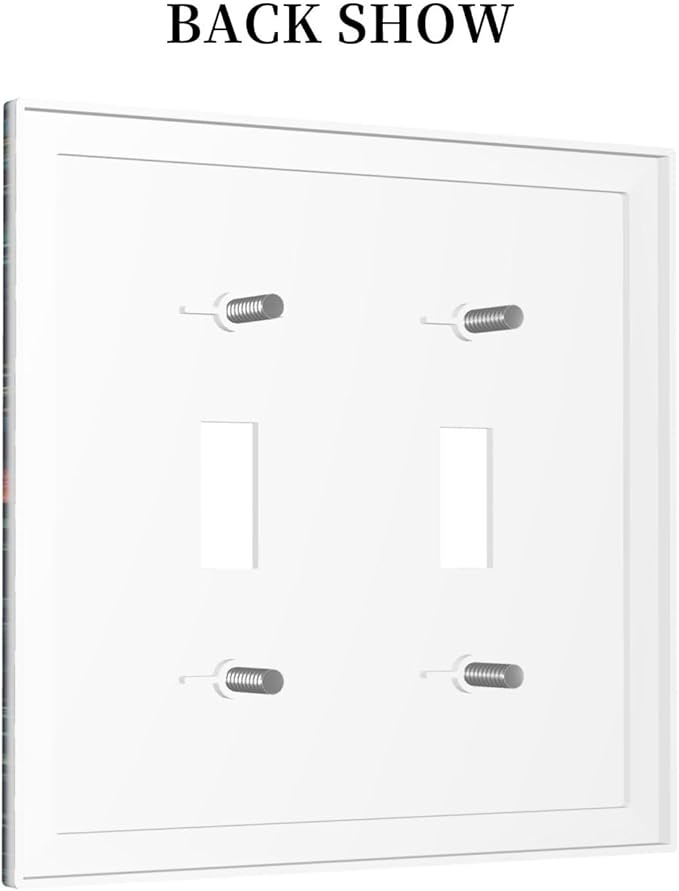 Decorative Switch Plate Covers Bohemian Moon Butterfly Floral 2 Gang Double Toggle Light Switch Cover Plate Electrical Wall Plate Outlet Cover Outlet Light Switch Cover for Bedroom Cabin Decor