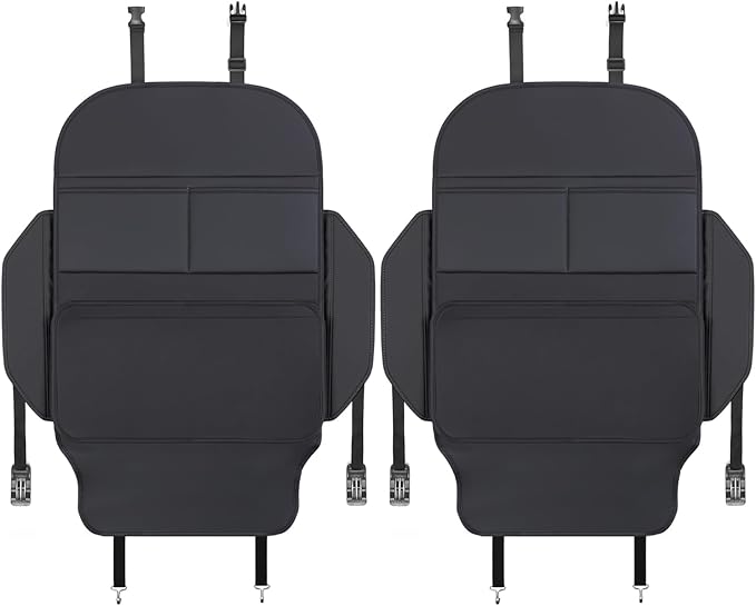 TAIKOO Seat Back Protector,Preventing the Impact of Children Stepping on the Seat Backrest,Beautiful appearance and easy to clean,black (Black -2pcs)