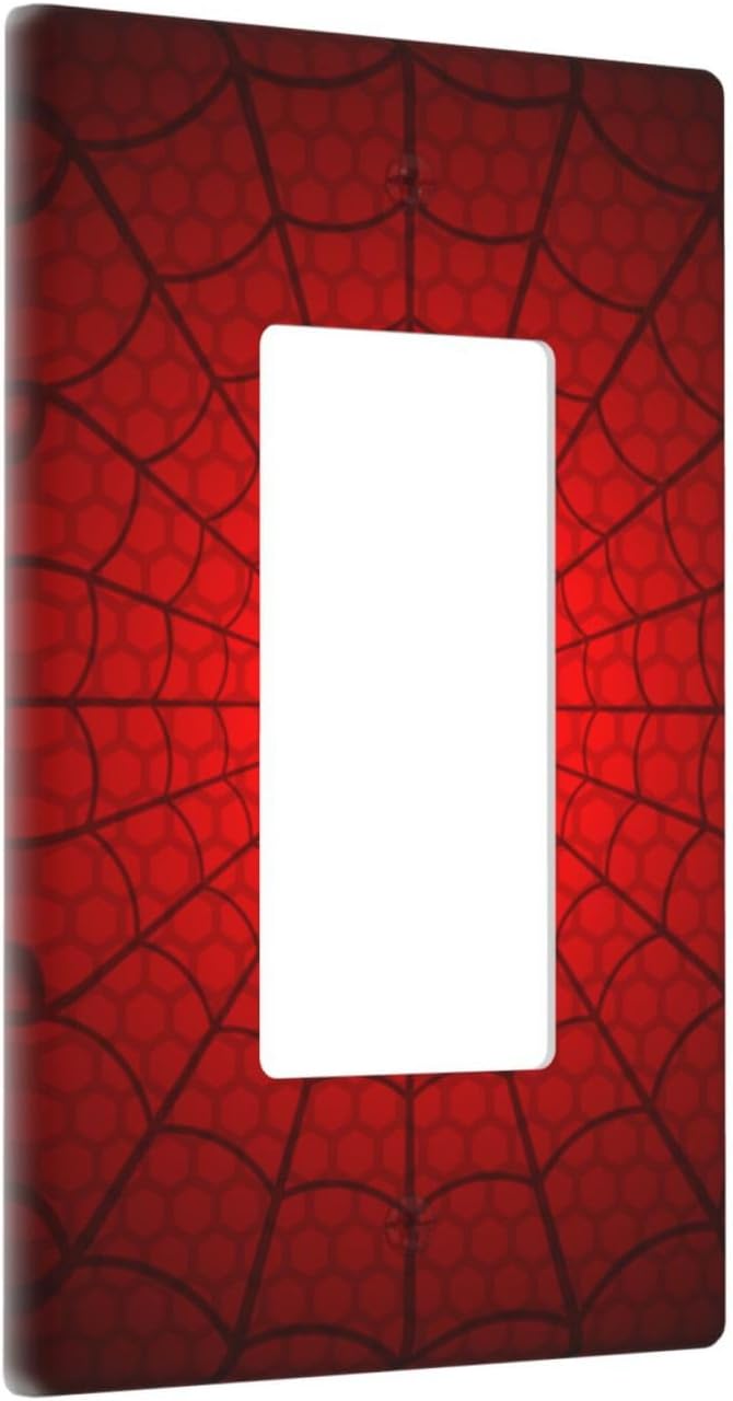 Spider Web Single Gang Rocker Light Switch Cover Plates Decorative Outlet Covers, 1 Gang Rocker Wall Plate