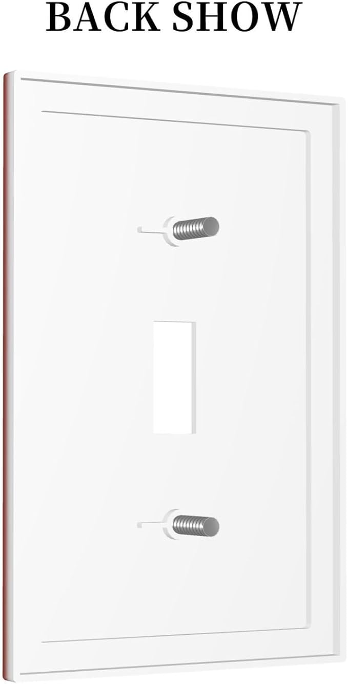 Decorative Solid Maroon Red Toggle 1-Gang Toggle Light Switch Cover, Colored/Color Thick Grape Wine Red Brown Single Electrical Device Switch Face Wall Plate One Gang